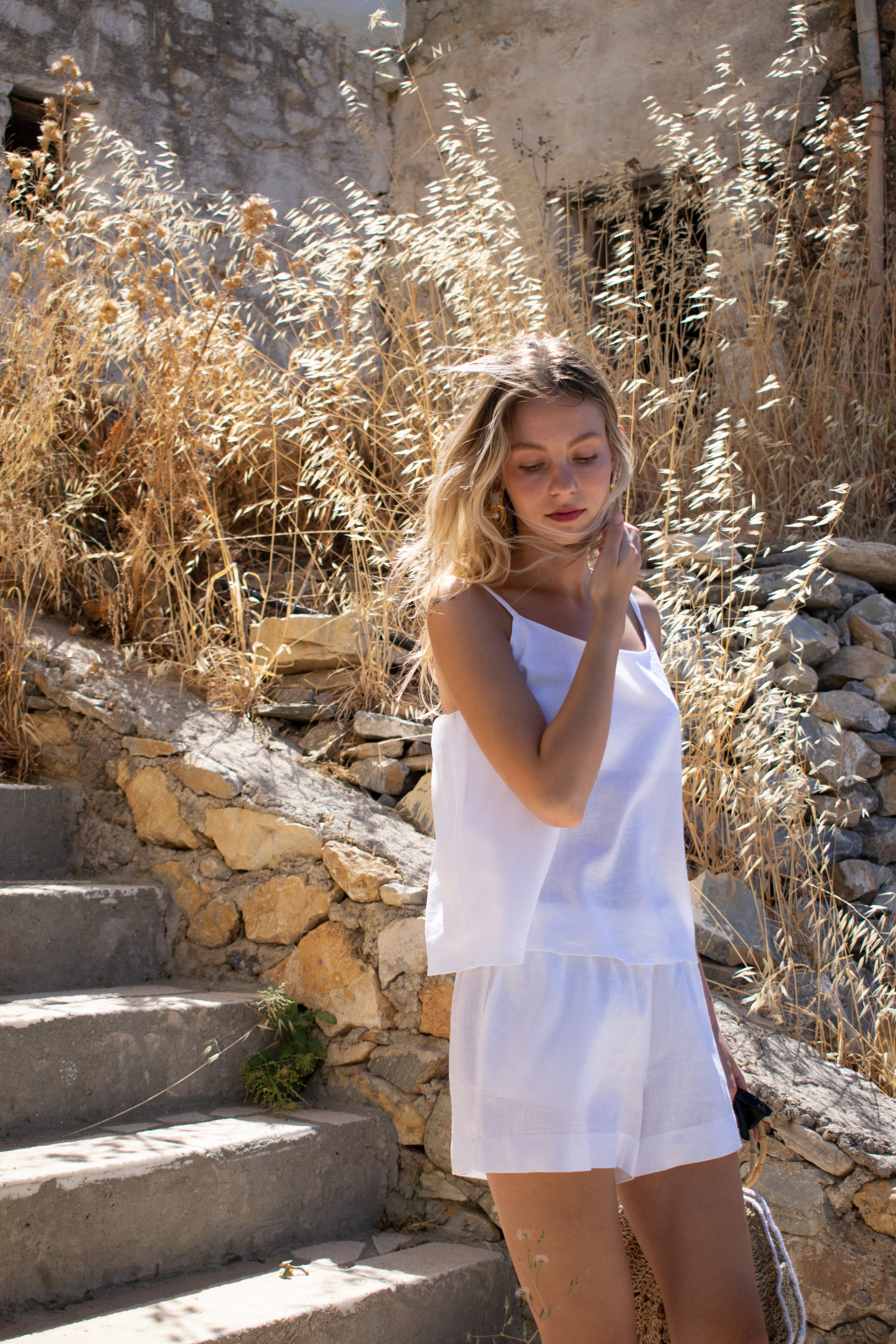 Sleep-to-Seaside Set | Off White Linen